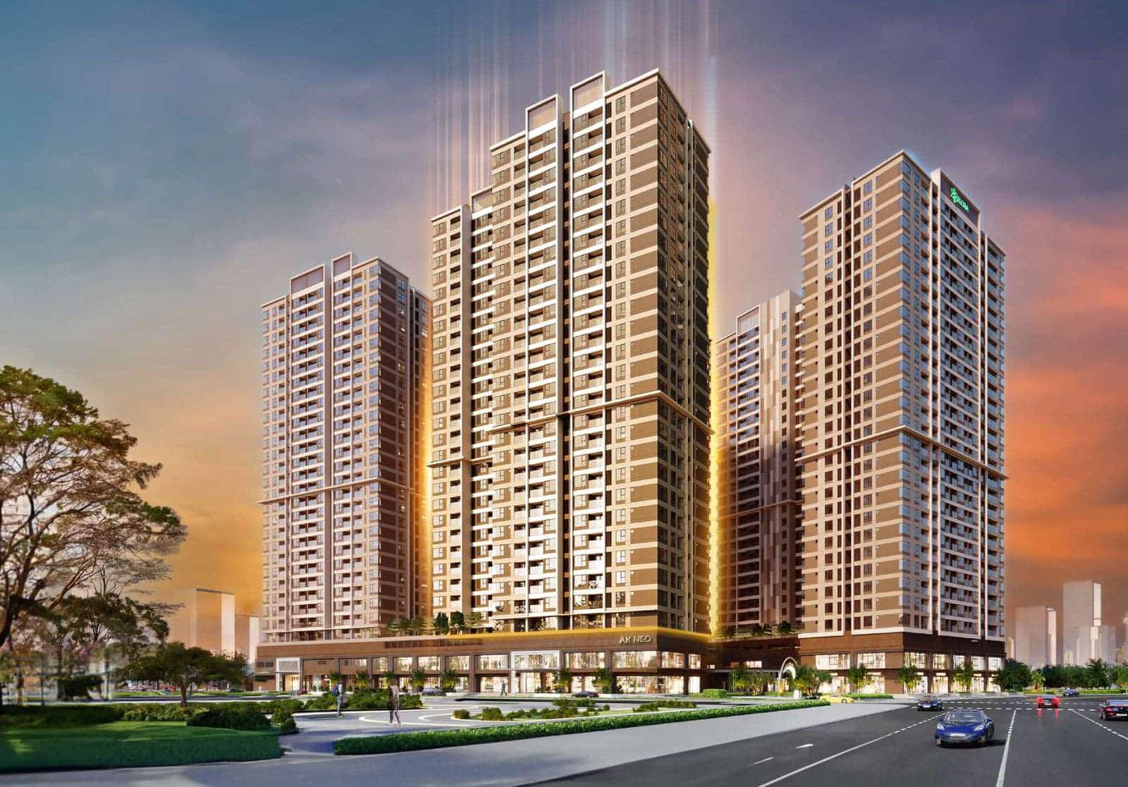 Phối cảnh tháp AK NEO - tháp cuối cùng thuộc Akari Cty giai đoạn 2.