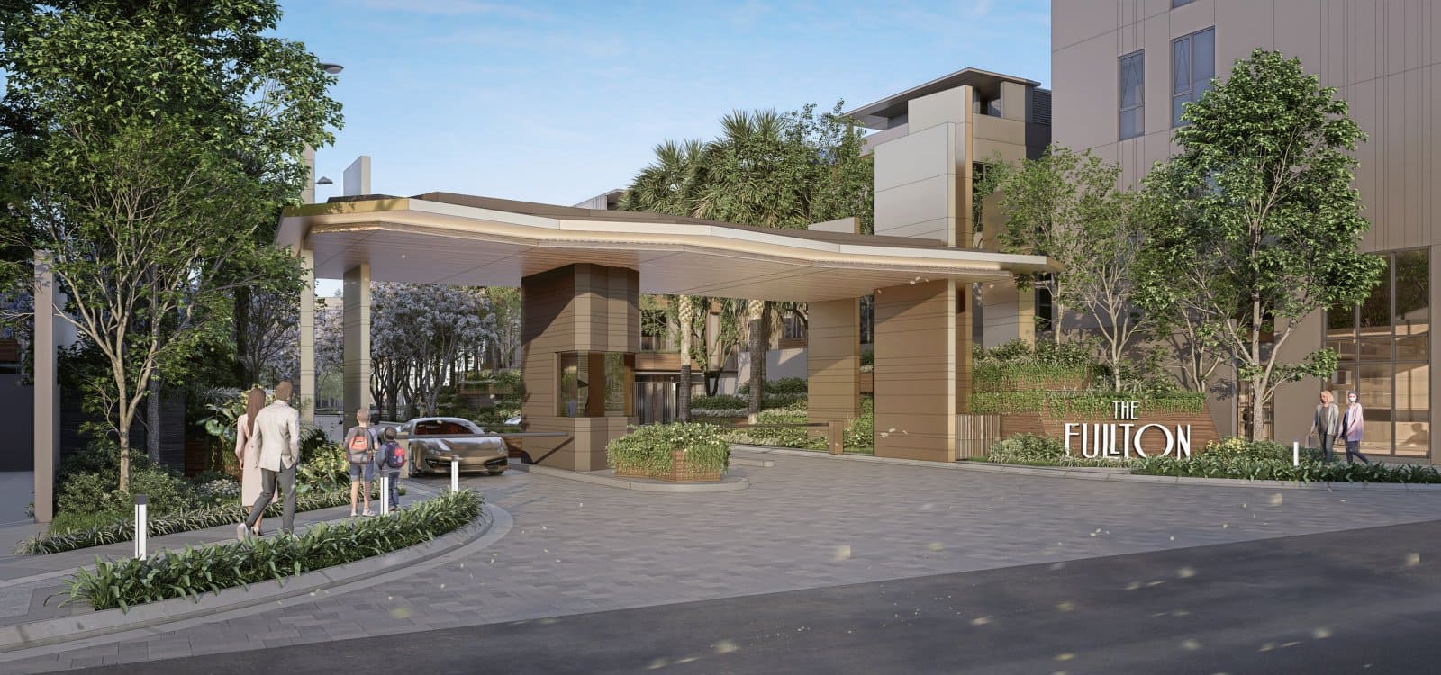 Cổng chào The Fullton CapitaLand tại dự án khu đô thị Vinhomes Ocean Park 3, Hưng Yên.