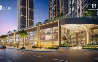 Phối cảnh dự án Masteri Rivera Đà Nẵng với thiết kế hiện đại và vị trí trung tâm đầy tiện ích.