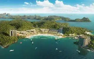 Tổng quan dự án Xanh Island Cát Bà với quy mô gần 50 ha tại Vịnh trung tâm Cát Bà.