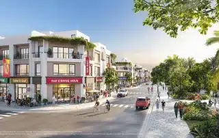 Phố thương mại sầm uất tại Vinhomes Green City, mang lại cuộc sống tiện nghi và hiện đại.
