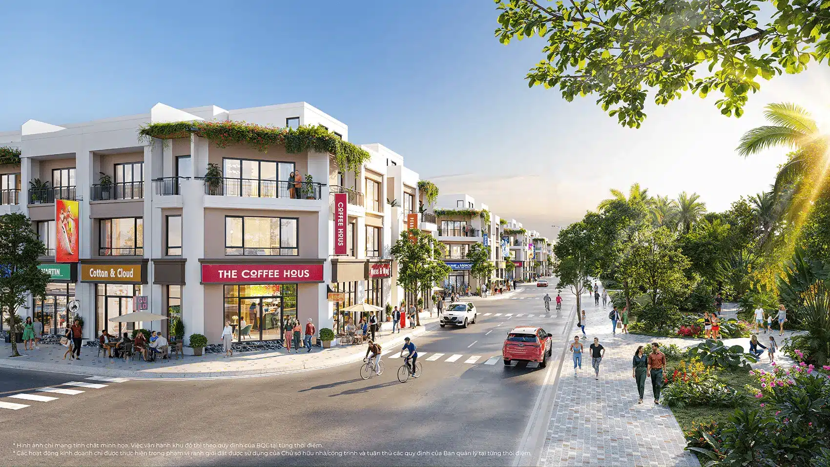 Phố thương mại sầm uất tại Vinhomes Green City, mang lại cuộc sống tiện nghi và hiện đại.