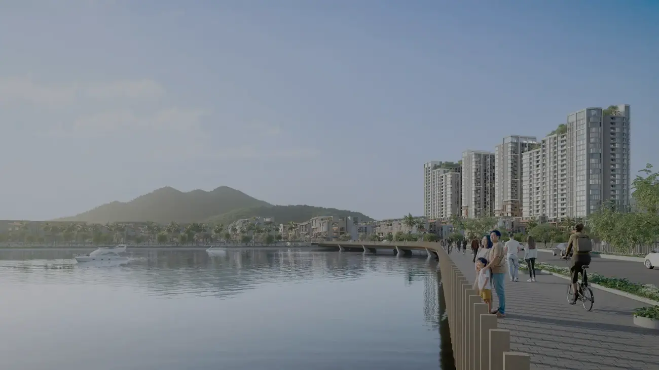 Quy hoạch đảo lớn với căn hộ cao cấp và không gian xanh tại dự án Charmora City bởi Tập đoàn Sun Group.